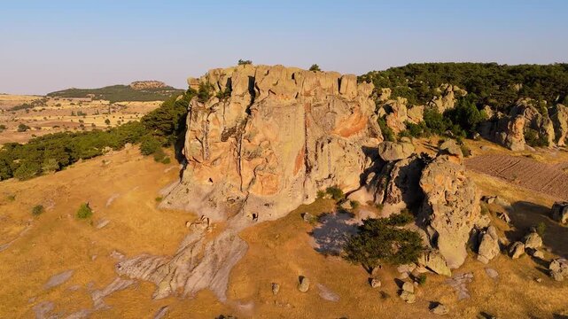 Aerial videos of the Anatolian Phrygian Valley Soğanlı Castle