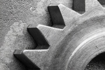 Close-up of a metal gear