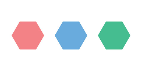Hexagon Shape Icon in Mathematics.