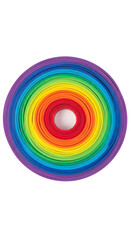 Vibrant rainbow circle layers creating a positive, inclusive, and colorful design element for pride month celebrations and cheerful, happy themes