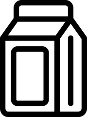 Simple outline icon of milk bottle. Perfect for dairy, beverage, breakfast, nutrition, and food packaging design