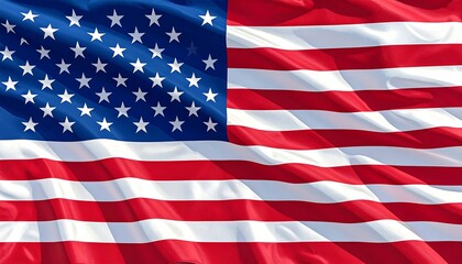 Naklejka premium Waving flag with stars here