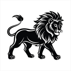Fototapeta premium Lion walking Illustration