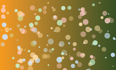 Abstract background with blurred colorful circles bokeh effect on gradient orange and green backdrop a soft light and dreamy feel perfect for presentations wallpapers and festive designs