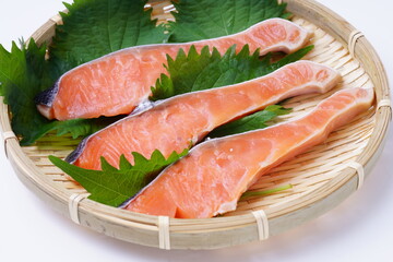 生のシャケ食材