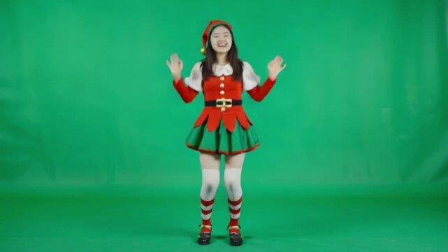 {christmas elves green screen video