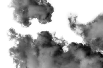 black cloud fluffy, fog or mist or smoke for overlay and design. isolated on transparent background. PNG file