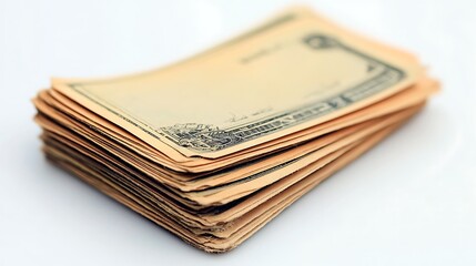 Stack of Antique Paper Documents with Detailed Line Art Borders and Aged Texture