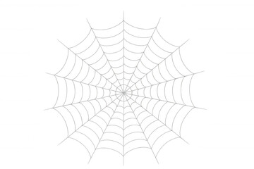 Spiderweb vector illustration providing a spooky element for halloween and scary design on transparent background