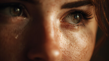 Fototapeta premium Close up of a woman eyes and face