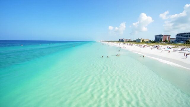 Awesome Clearwater Beach at Clearwater in Florida United States.. Beauty Landscape.