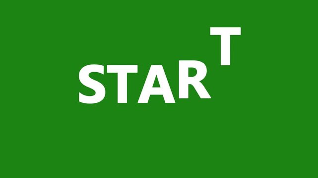 Start Text Animation In Green Screen 3 styles 