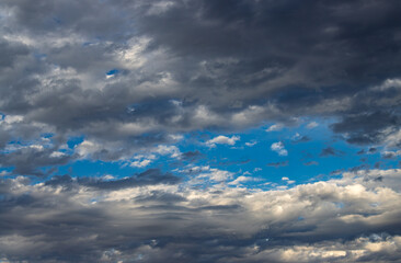 storm clouds and blue sky