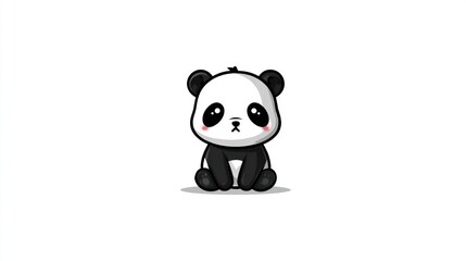 Naklejka premium Cute panda cartoon character