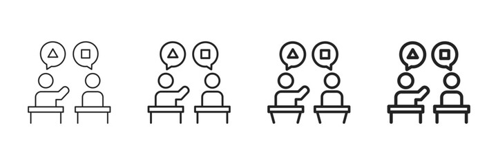 Debate Icon Set Different Line Style Collection 