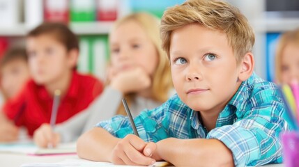 Obraz premium Engaging classroom learning experience school education image interactive environment student focus curiosity and exploration