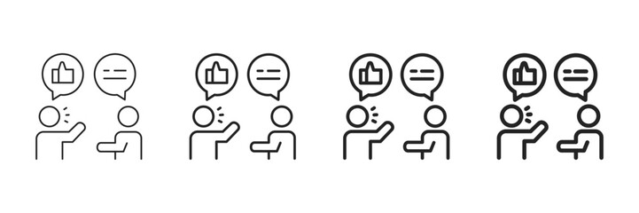 Feedback Icon Set Different Line Style Collection 