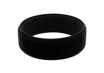 Black textured wristband bracelet, simple unisex fashion accessory for sports, fitness, and casual wear, isolated on white background