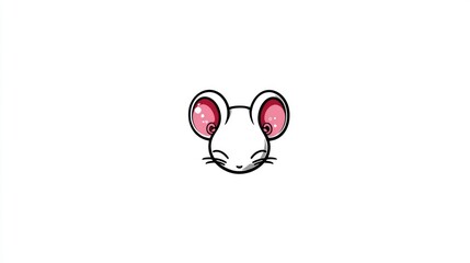 Cute mouse head illustration
