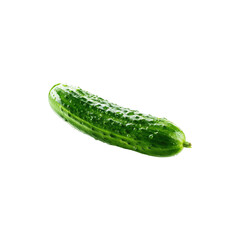  Fresh Organic Green Cucumber Vegetable for Healthy Food and Salad Isolated on White Background