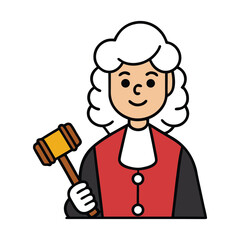 A judge holding a gavel, symbolizing authority, justice, and courtroom decisions, ready to deliver fair rulings with wisdom and integrity.
