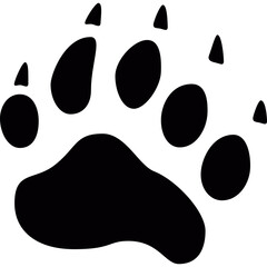 Pet paw editable stroke icon. footprints Pet paw, Heart with pet paw, print dog cat icon, vector illustration