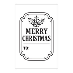 Merry Christmas Label Design & Template