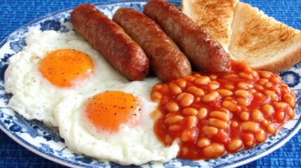 Delicious full english breakfast home kitchen food photography cozy atmosphere close-up view culinary delight
