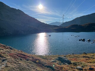Lake Culuonnas, Guglia Lake or Julier Lake, Canton of Grisons, Switzerland - Lej da las Culuonnas or Lej dal Güglia (Lej dal Gueglia oder Juliersee), Julierpass - Schweiz