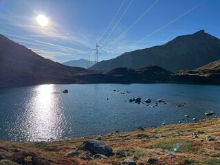Lake Culuonnas, Guglia Lake or Julier Lake, Canton of Grisons, Switzerland - Lej da las Culuonnas or Lej dal Güglia (Lej dal Gueglia oder Juliersee), Julierpass - Schweiz