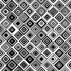 Abstract geometric pattern black and white seamless square design vector background illustration art drawing