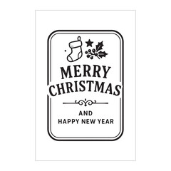 Merry Christmas Label Design & Template