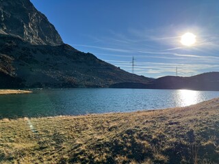 Lake Culuonnas, Guglia Lake or Julier Lake, Canton of Grisons, Switzerland - Lej da las Culuonnas or Lej dal Güglia (Lej dal Gueglia oder Juliersee), Julierpass - Schweiz