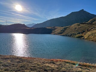 Lake Culuonnas, Guglia Lake or Julier Lake, Canton of Grisons, Switzerland - Lej da las Culuonnas or Lej dal Güglia (Lej dal Gueglia oder Juliersee), Julierpass - Schweiz