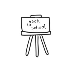 Hand drawn blackboard simple line art vector illustration