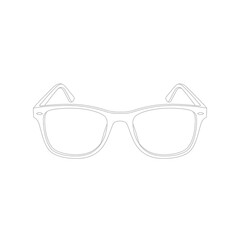 Transparent glasses icon