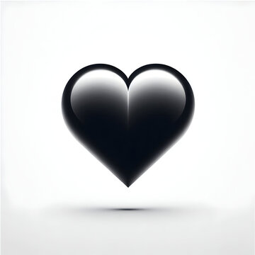 Silver shiny heart icon vector illustration on white background Valentine's Day love symbol