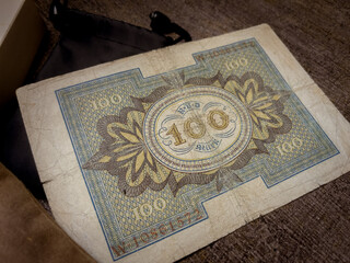 old German banknote 100 marks 1920