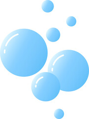 blue soap bubbles element