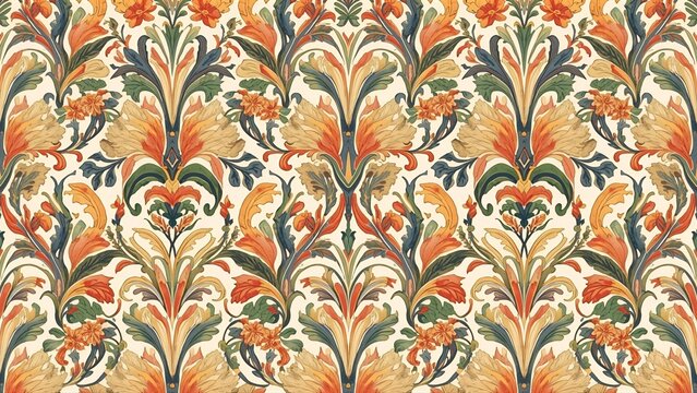 Vintage floral ornate elegant seamless pattern classic wallpaper background design
