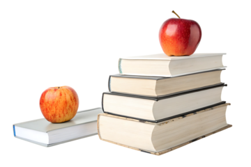 Books and an Apple Teach Lessons