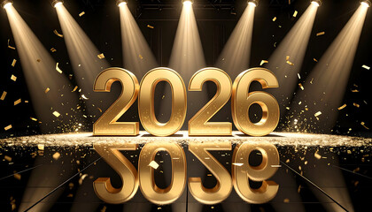 Golden 2026 New Year Celebration.