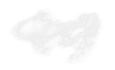 white cloud fluffy, fog or misty or smoke for overlay and design effect. isolated on transparent background. PNG file