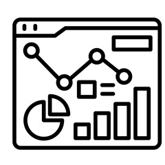 Predictive Chart  Icon Element For Design	