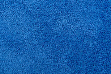 Close-up texture of blue velvet fabric