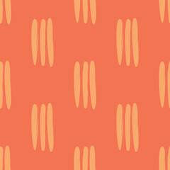 Abstract orange seamless brush stroke pattern