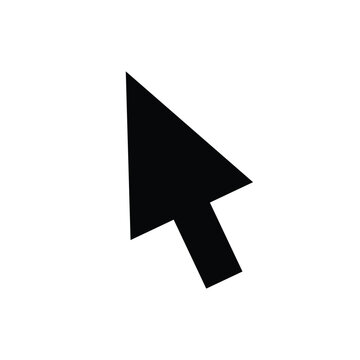 PC computer mouse cursor click slanted black arrow pointer