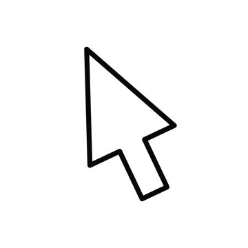 PC computer mouse cursor click slanted arrow pointer