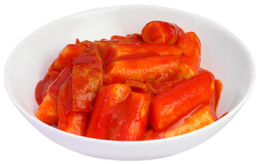 접시에 담긴 떡볶이