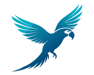 modern Parrot flying silhouette vector  isolated on white background